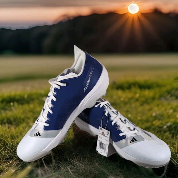 Adidas Adizero Impact 2.0 baseball Cleats Men’s 15 White/Royal Blue SPG 753001 main image 8
